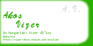 akos vizer business card